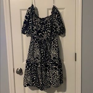Black and White off the shoulder dress